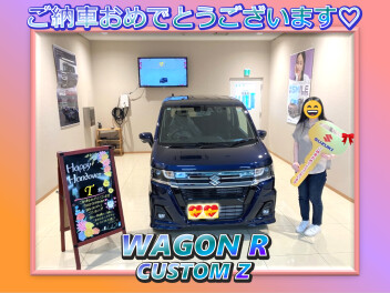 ノクターンブルーパールのワゴンRカスタムZご納車です！